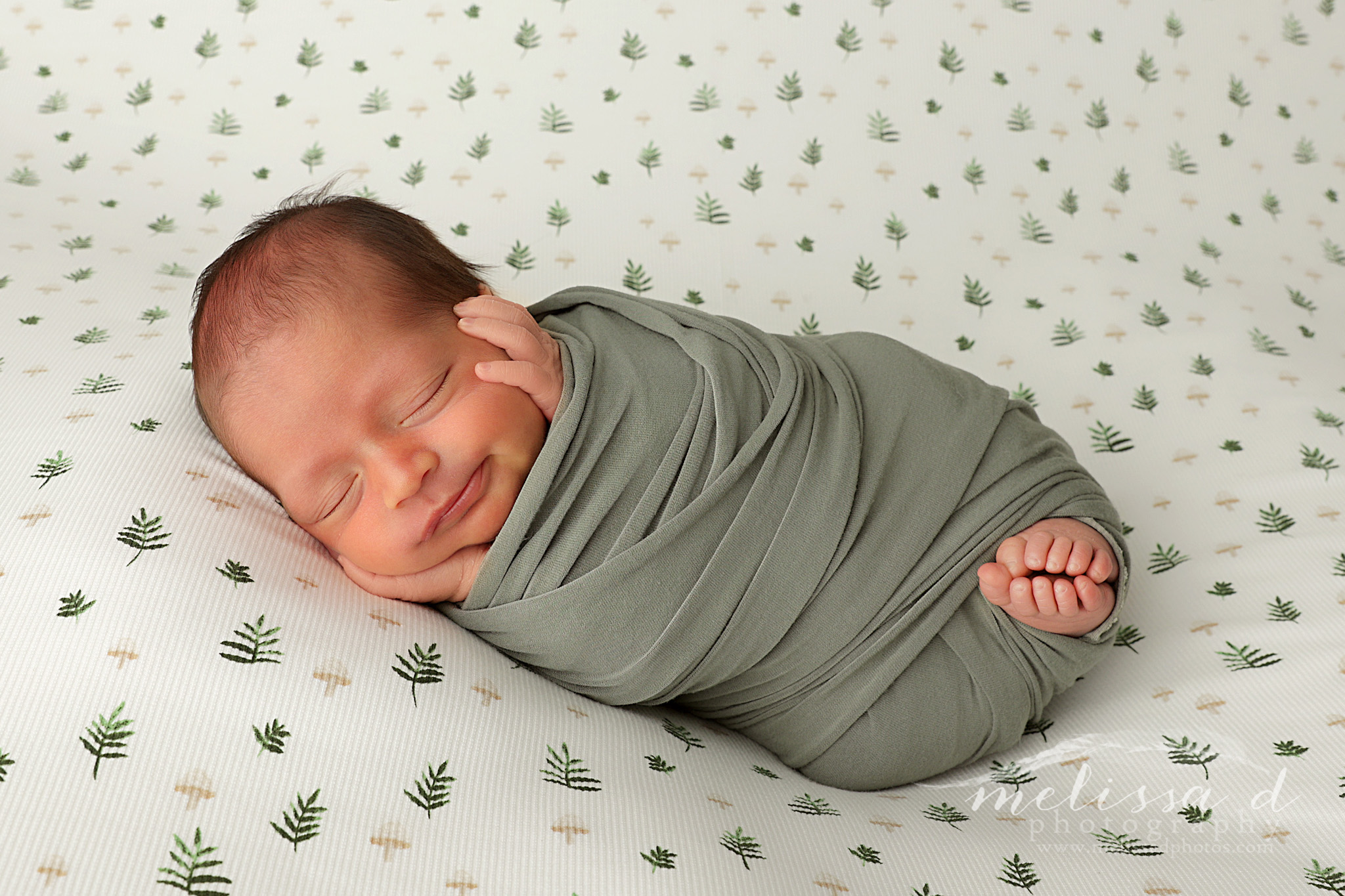 Keller Newborn Photographer forest printed backdrop