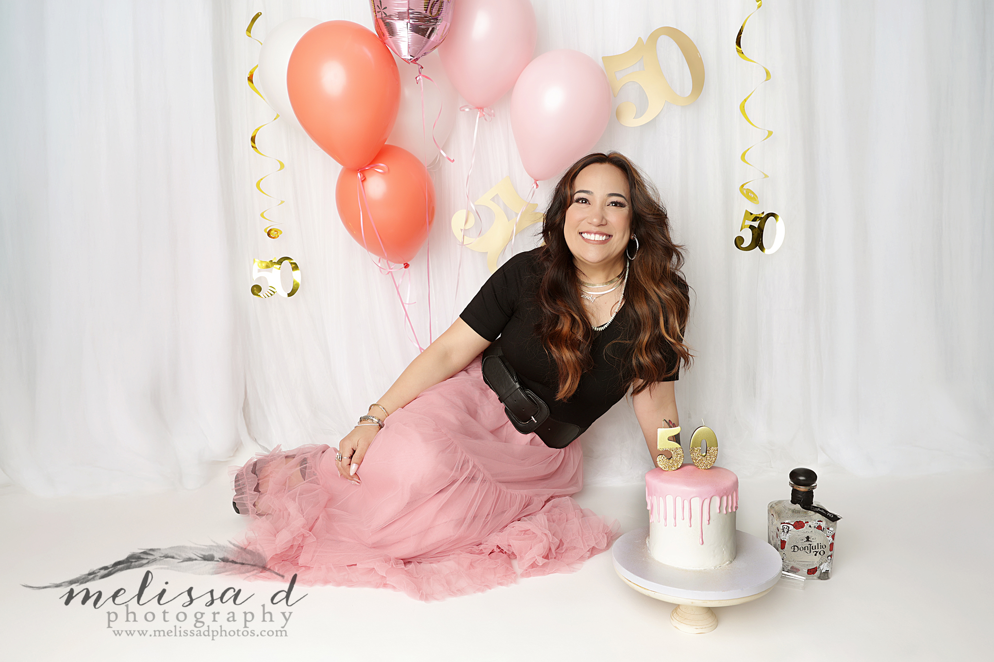 Dallas Bday Photographer 50th pink tutu skirt