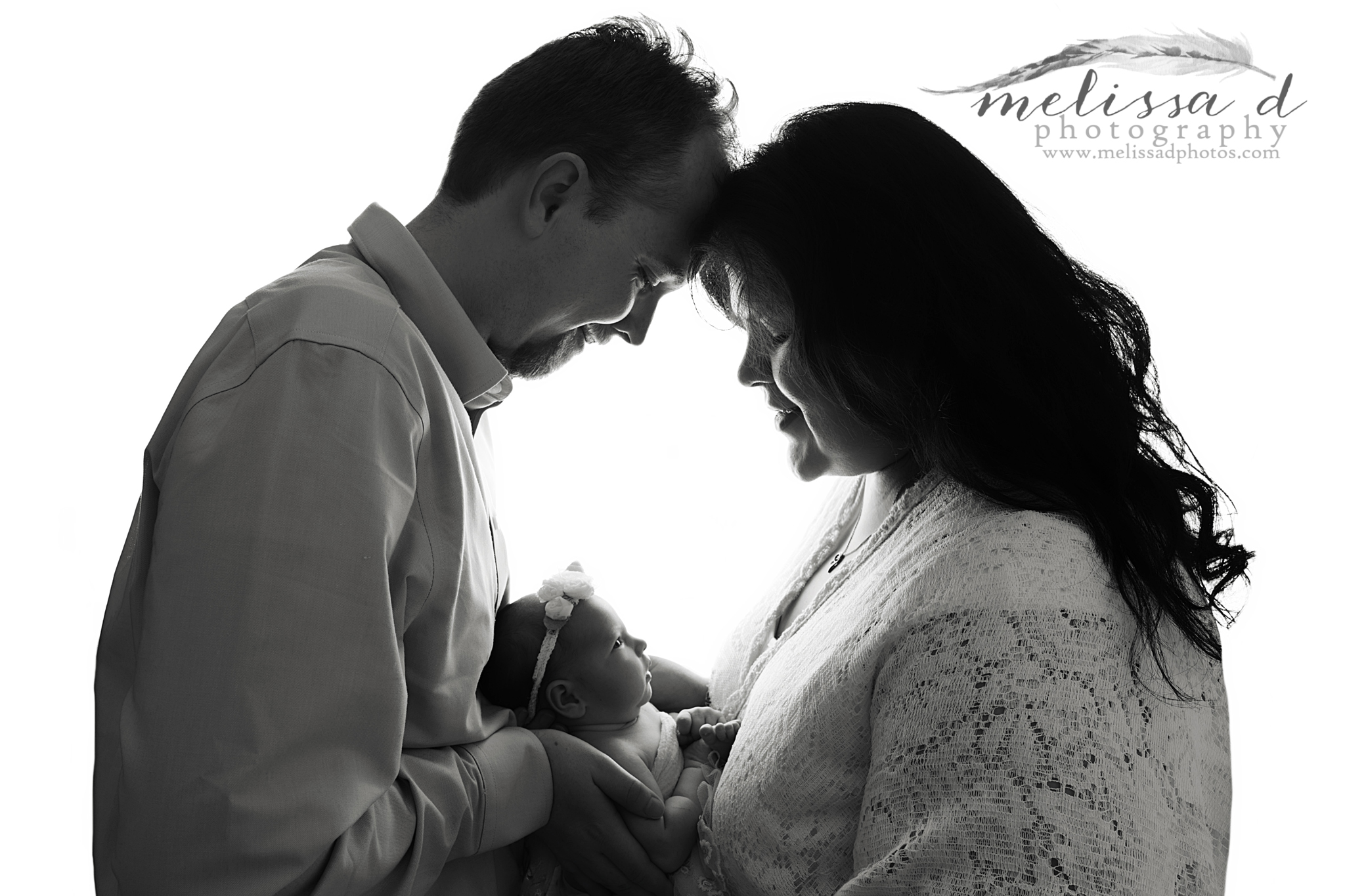 Dallas Newborn Photographer family silhouette pose