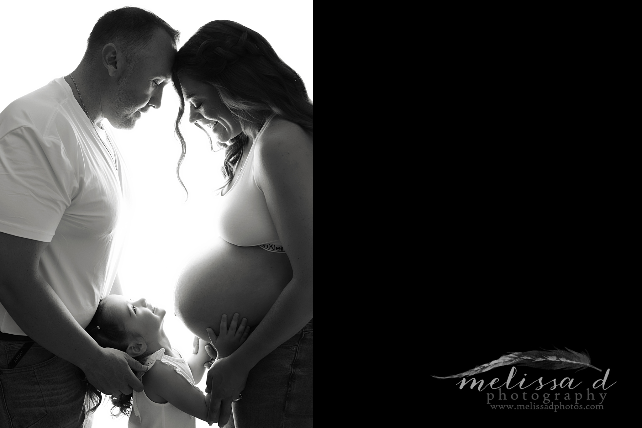 Fort Worth Maternity and Newborn Photographer family silhouette pose