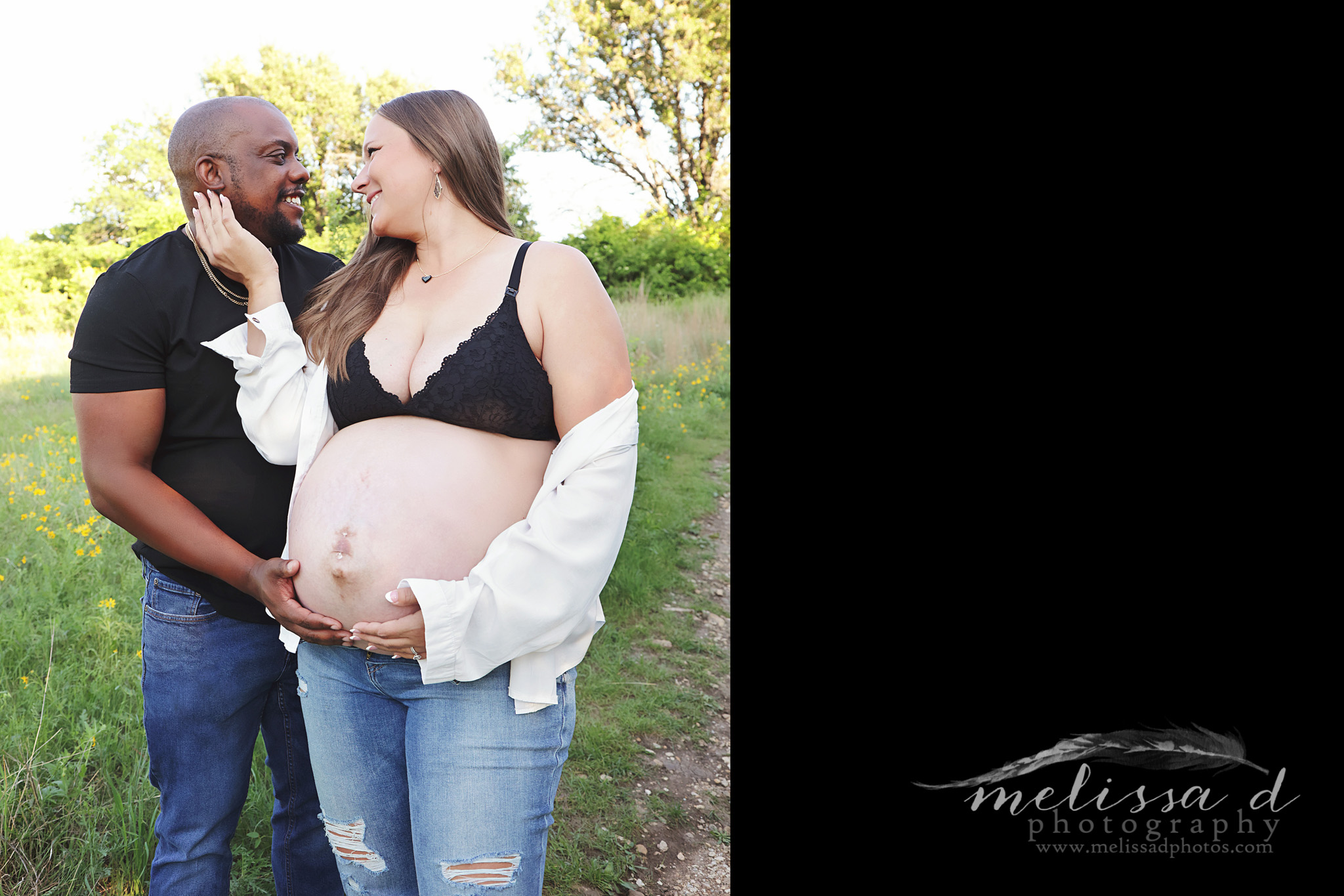 Colleyville Maternity Photos couple pose