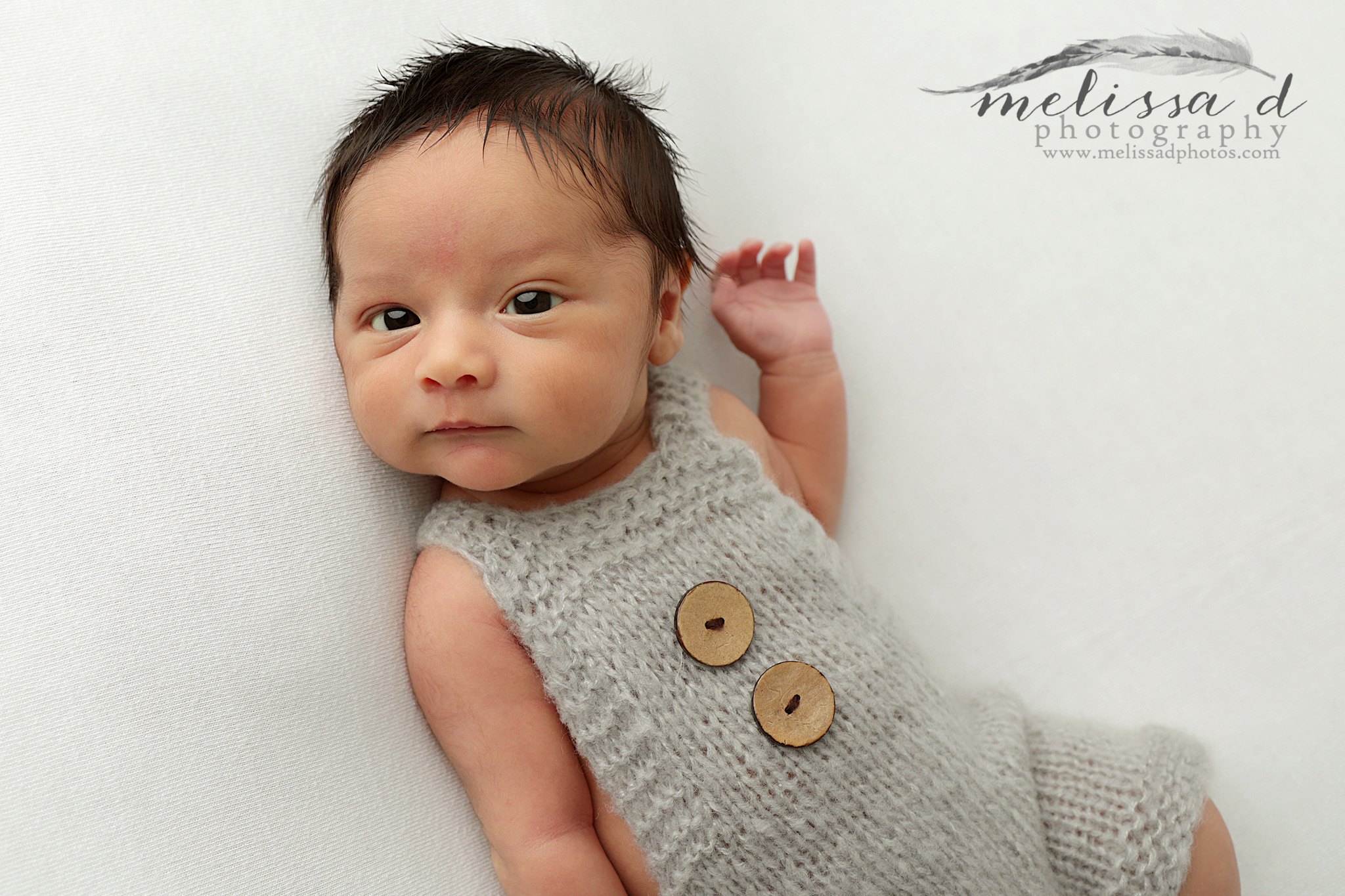 Colleyville Newborn Photographer awake eye contact