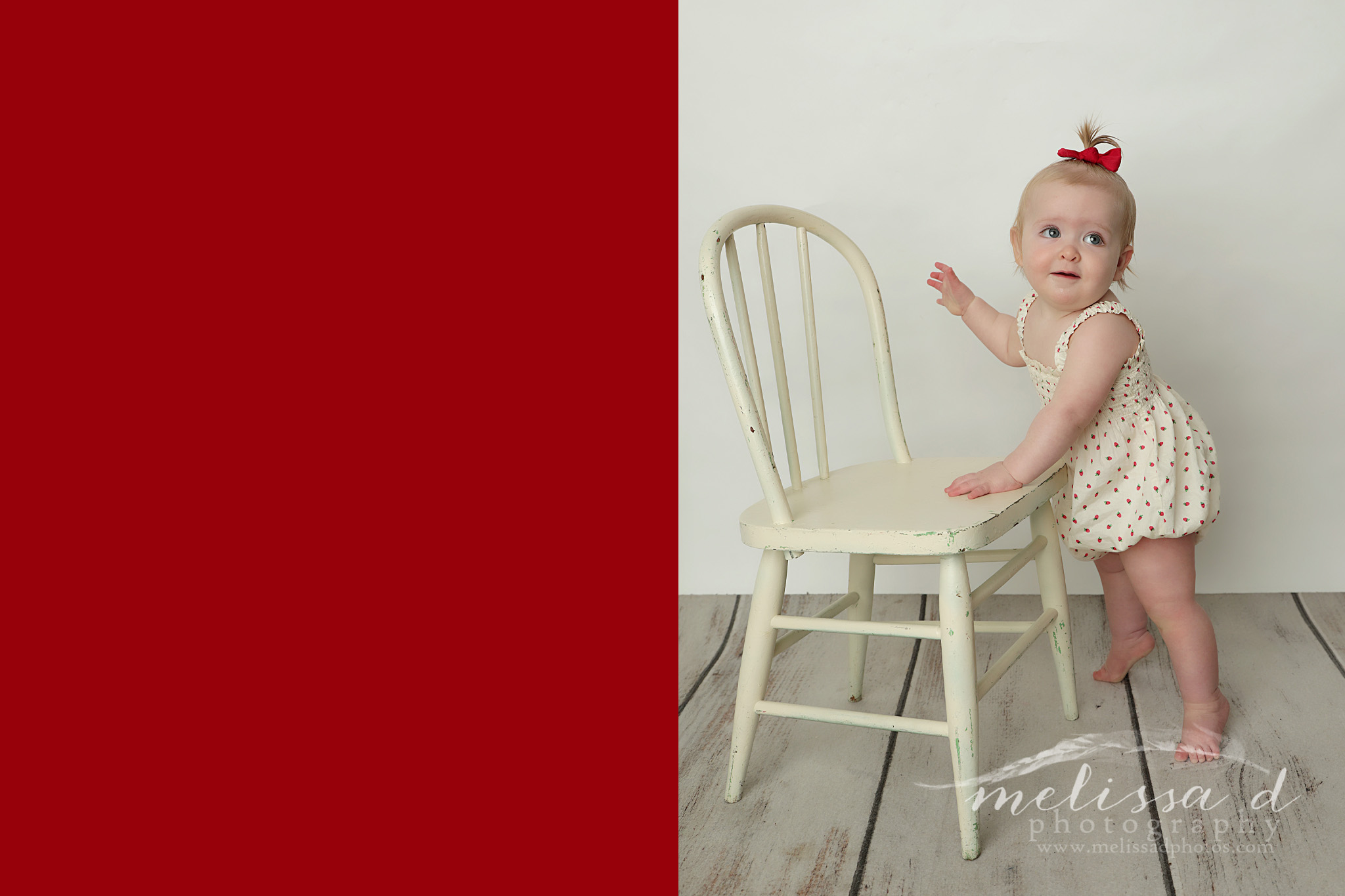 Colleyville one year Photos white chair prop
