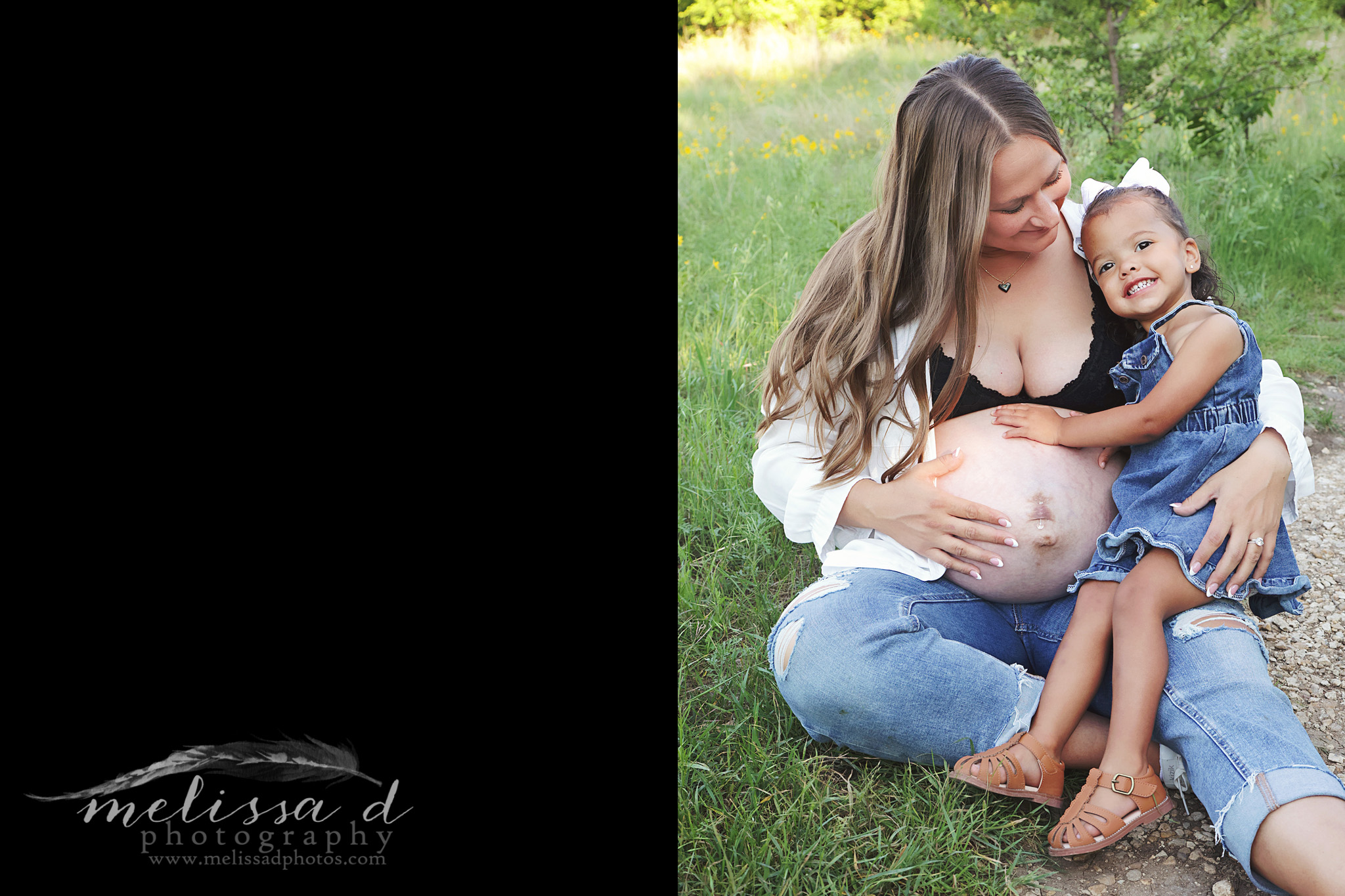 DFW Maternity Photographer mommy & me pose