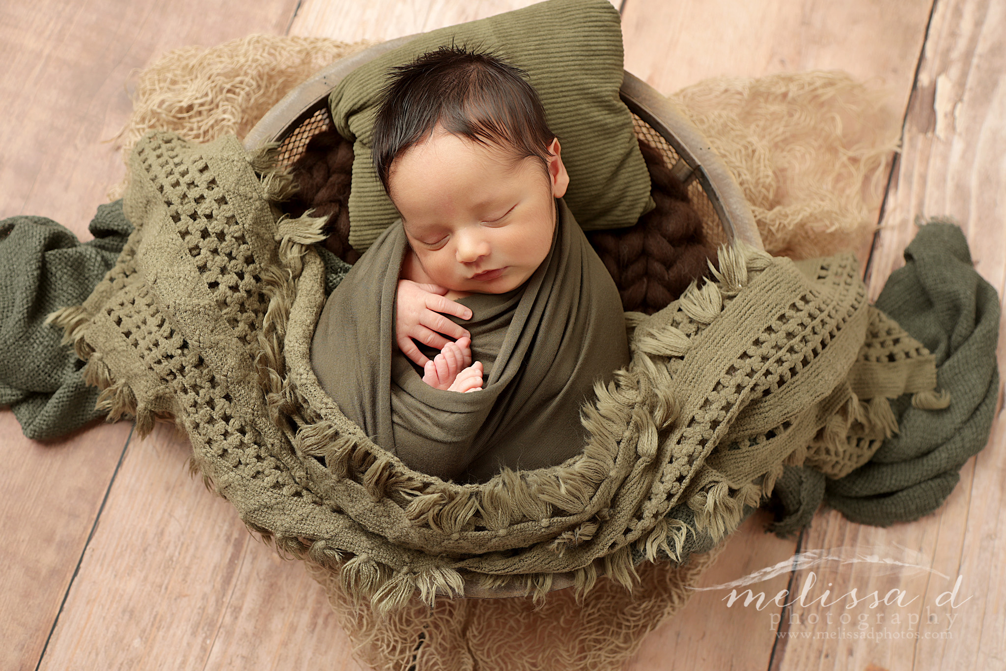 DFW Newborn Photographer wrapped bowl prop