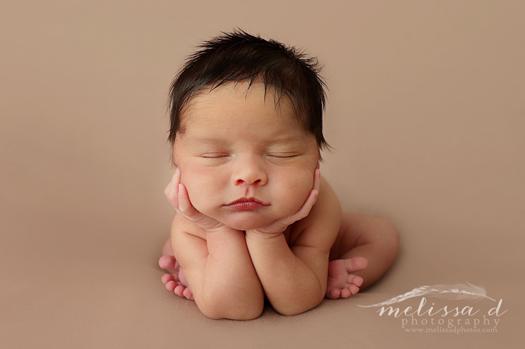 Keller Newborn Photographer froggy pose