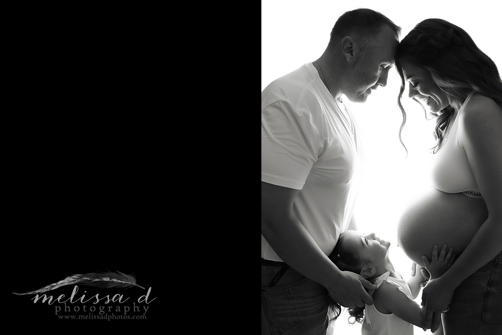 Keller Maternity Pictures family silhouette