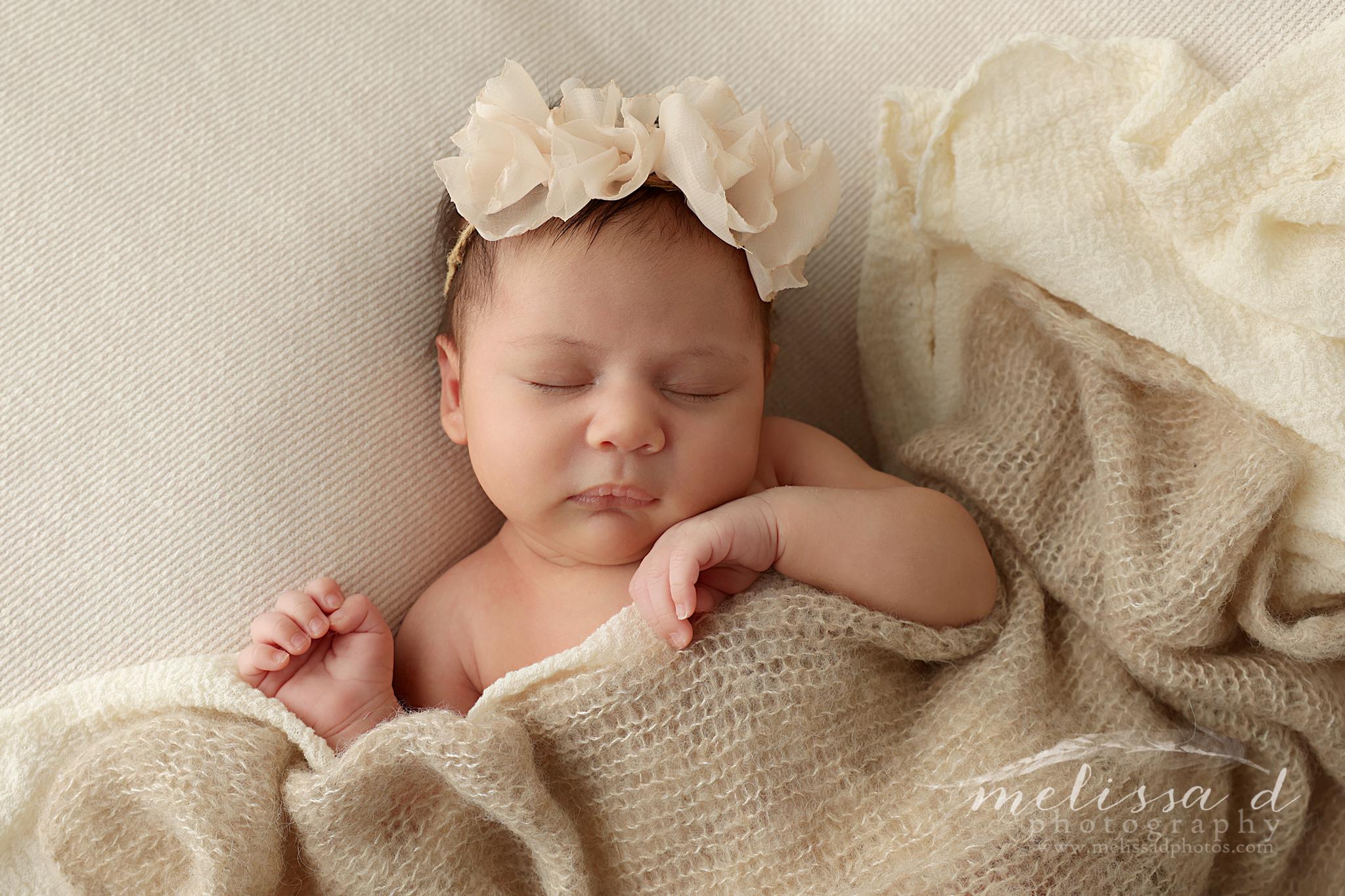 Fort Worth Newborn Photographer tucked in pose