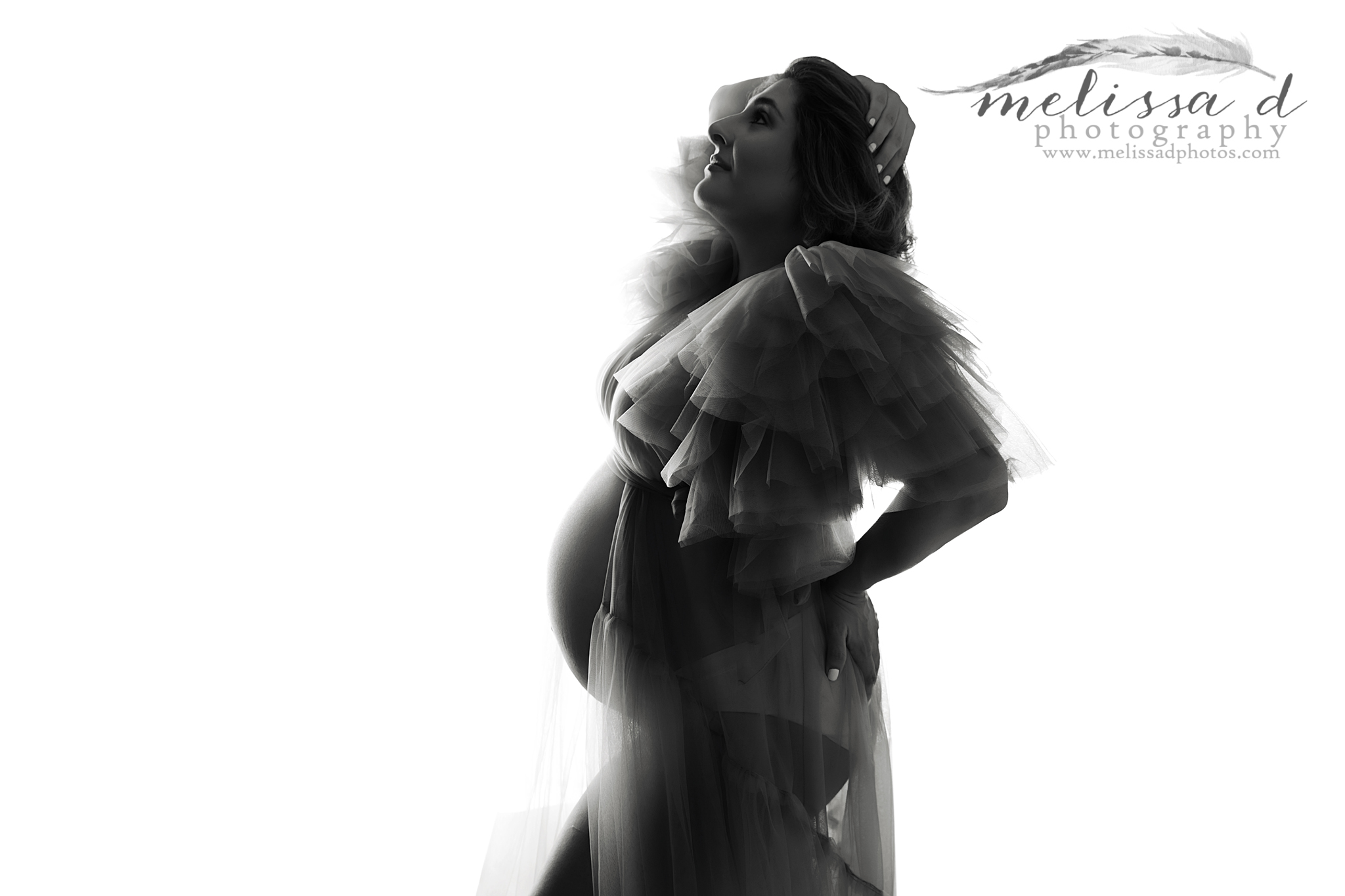 Colleyville Maternity Photos tulle gown