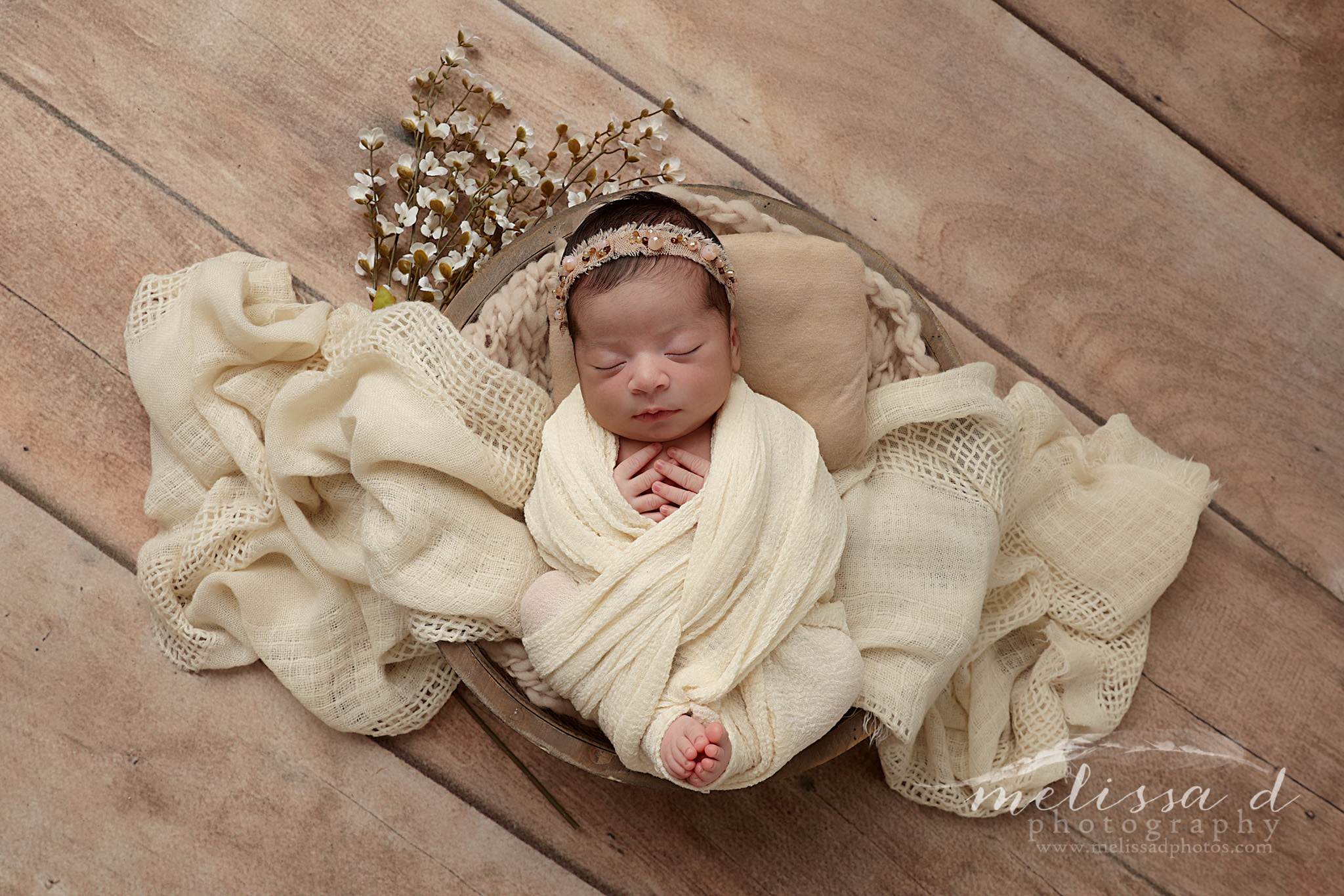 DFW Newborn Photographer wood bowl prop