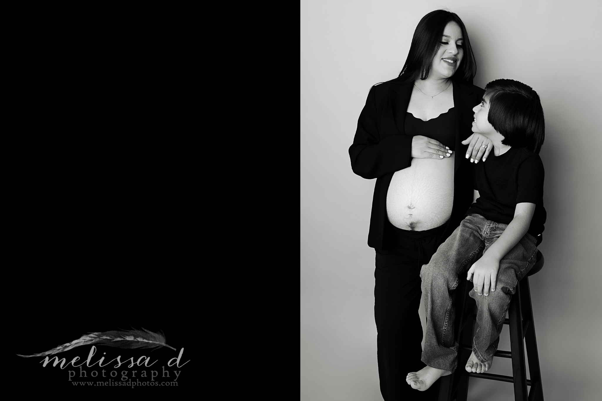 Fort Worth Maternity Photographer mom and son pose