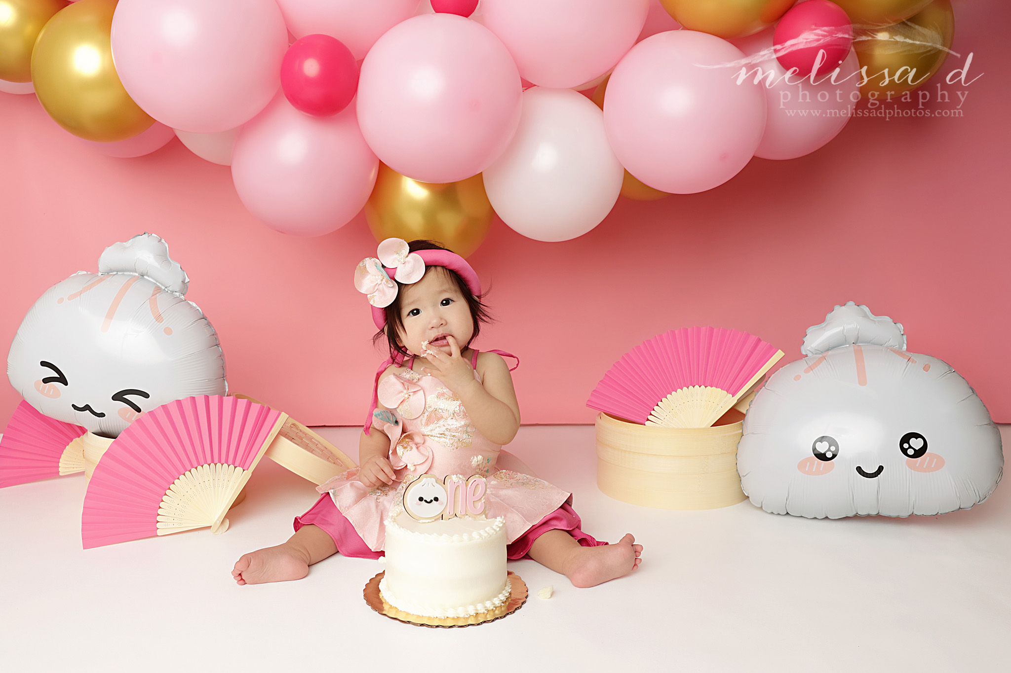 Dallas Cake Smash Photographer dumpling theme
